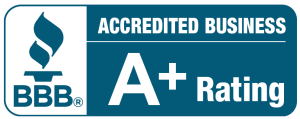 BBB Accredited Business with an A+ rating badge